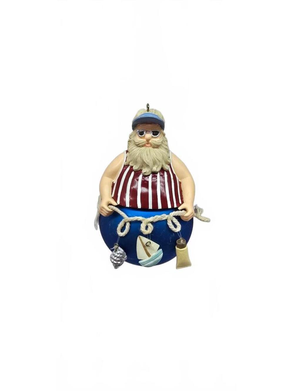 Nautical Themed Santa Claus Christmas Ornament